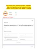 Civics Literacy Exam Elementary Education Graduation Requirement Questions And Correct Detailed Answers &lpar;Verified Answers&rpar; &vert; New Update 2026&sol;27 &vert; Graded A&plus;