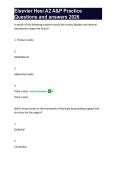 Elsevier Hesi A2 A&P Practice Questions and answers 2026