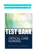 Understanding the Essentials of Critical Care Nursing 3rd Edition Test Bank &vert; Perrin &vert; All Chapters 1-19