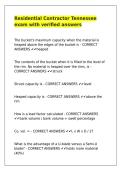 Residential Contractor Tennessee exam with verified answers&comma;