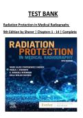 TEST BANK Radiation Protection in Medical Radiography  9th Edition by Sherer &vert; Chapters 1 - 14 &vert; Complete