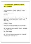 Beauty therapy level 3 questions with answers