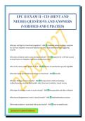 EPC II EXAM II - CIS &lpar;HENT AND NEURO&rpar; QUESTIONS AND ANSWERS &lpar;VERIFIED AND UPDATED&rpar;