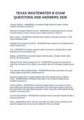 TEXAS WASTEWATER B EXAM QUESTIONS AND ANSWERS 2026