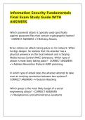 Information Security Fundamentals Final Exam Study Guide WITH ANSWERS&period;