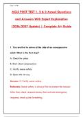 ACLS Post Test 2025-2026 &vert; Complete Practice Exam with 220&plus; Questions & Verified Answers &vert; Pass Your ACLS Certification