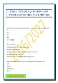 EXSS 175 EXAM 1 QUESTIONS AND ANSWERS &lpar;VERIFIED AND UPDATED&rpar;