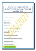 EXSS 175&colon; MUSCLES 5 EXAM QUESTIONS AND ANSWERS &lpar;VERIFIED AND UPDATED&rpar;