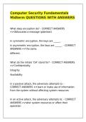 Computer Security Fundamentals Midterm QUESTIONS WITH ANSWERS