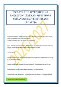 EXSS 175&colon; THE APPENDICULAR SKELETON &lpar;UE&rpar; EXAM QUESTIONS AND ANSWERS &lpar;VERIFIED AND UPDATED&rpar;