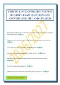 FEDVTE- LINUX OPERATING SYSTEM SECURITY&period; EXAM QUESTIONS AND ANSWERS &lpar;VERIFIED AND UPDATED&rpar;