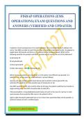 FISDAP OPERATIONS &lpar;EMS OPERATIONS&rpar; EXAM QUESTIONS AND ANSWERS &lpar;VERIFIED AND UPDATED&rpar;