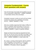 Computer Fundamentals - Course Exam questions with answers&period;