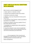 CONT 1400 Exam Review QUESTIONS WITH ANSWERS