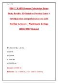 BSN 215 HESI Dosage Calculation Exam Bundle &vert; 150&plus; Practice Questions with Answers & Rationales