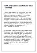 CPPB Prep Course - Practice Test WITH ANSWERS