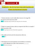 Straighterline - Bio 101 Final Exam Study Guide Questions and  Answers &lpar;Verified Revised Full Exam&rpar; 