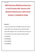 CRPC Final Exam 2026 &lpar;Form A & B&rpar; &vert; 500&plus; Practice Questions with Answers & Rationales
