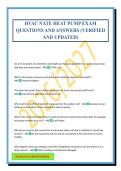 HVAC NATE HEAT PUMP EXAM QUESTIONS AND ANSWERS &lpar;VERIFIED AND UPDATED&rpar;