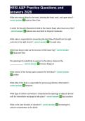 HESI A&P Practice Questions and answers 2026