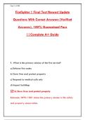 Firefighter 1 Final Exam 2026 &vert; 300&plus; Practice Questions with Answers & Rationales