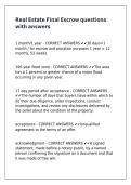Real Estate Final Escrow questions with answers&period;