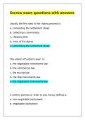 Escrow exam questions with answers
