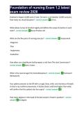 Foundation of nursing Exam 1&comma;2 latest exam review 2026