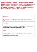 Georgia Biology EOC  Exam &vert; Most Recent Exam  2026 Actual Complete Real Exam Questions  And Correct Answers &lpar;Verified Answers&rpar;  Already Graded A&plus; &vert;Guaranteed Success&excl;&excl;  Newest Exam &vert; Just Released&excl;&excl;  