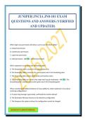 JUNIPER JNCIA JN0-101 EXAM QUESTIONS AND ANSWERS &lpar;VERIFIED AND UPDATED&rpar;