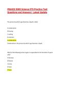 PRAXIS 5005 Science ETS Practice Test Questions and Answers&vert; Latest Update