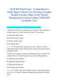 NUR 445 Final Exam 2026&sol;2027 &vert; Critical Care Nursing &vert; 300 Questions With Correct Answers & Rationales &vert; Hemodynamics&comma; Shock&comma; ARDS&comma; MODS&comma; Burns &vert; A&plus; Grade Guaranteed