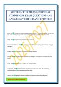 MIDTERM FOR MEAS 242 DISEASE CONDITIONS EXAM QUESTIONS AND ANSWERS &lpar;VERIFIED AND UPDATED&rpar;