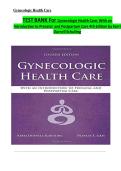 TEST BANK For Gynecologic Health Care&colon; With an  Introduction to Prenatal and Postpartum Care 4th Edition by Kerri  Durnell Schuiling