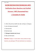 Water Restoration Technician Exam Prep 2026&colon; 300&plus; IICRC WRT Practice Questions & Rationales &vert; Pass Your Certification