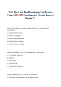 NCC Electronic Fetal Monitoring Certification Exam 2026-2027 Questions And Correct Answers Graded A&plus;