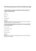 NUR 210 Nursing Fundamentals Final Exam Prep 2026 &vert;Galen College