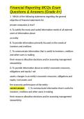Analyzing Financial Reports Exam Questions & Answers &lpar;Grade A&plus;&rpar;&period;docx