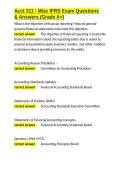 Acct 311 - Misc IFRS Exam Questions & Answers &lpar;Grade A&plus;&rpar;&period;docx