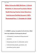 Wilkes University NSG 526 Exam 1 Prep 2026&colon; 300&plus; Practice Questions & Rationales &vert; Pass Your Clinical Modalities in Advanced Psychiatric Mental Health Nursing