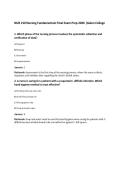 NUR 210 Nursing Fundamentals Final Exam Prep 2026 &vert;Galen College
