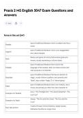 Praxis 2 MS English 5047 Exam Questions and Answers