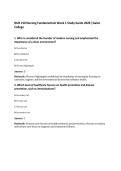 NUR 210 Nursing Fundamentals Week 1 Study Guide 2026 &vert;Galen College