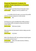 Financial Statement Analysis for Leaders Exam Questions & Answers &lpar;Grade A&plus;&rpar;&period;docx