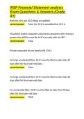 WSP Financial Statement analysis Exam Questions & Answers &lpar;Grade A&plus;&rpar;&period;docx