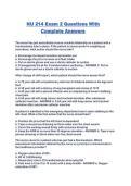 NU 214 Exam 2 Questions With Complete Answers