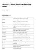 Praxis 5047 - Middle School ELA Questions & Answers