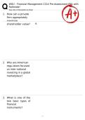 WGU - Financial Management C214 Pre-Assessment &lpar;PA&rpar; with Rationale&excl; Question and answers rated A&plus; 2025&sol;2026