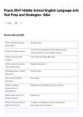 Praxis 5047 Middle School English Language Arts Test Prep and Strategies- Q&A