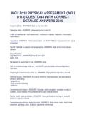 WGU D118 PHYSICAL ASSESSMENT &lpar;WGU  D118&rpar; QUESTIONS WITH CORRECT  DETAILED ANSWERS 2026 